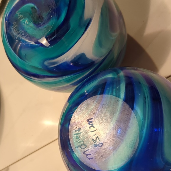 Mdina Glass Goblet tumbler pair - Picture 7 of 9